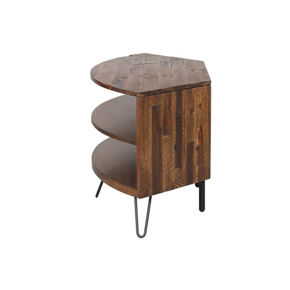 Brown Acacia Wood Corner Media Stand W640