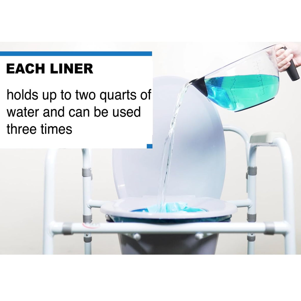 Commode Liners with Absorbent Powder, 7 Count (Pack of 6) V415