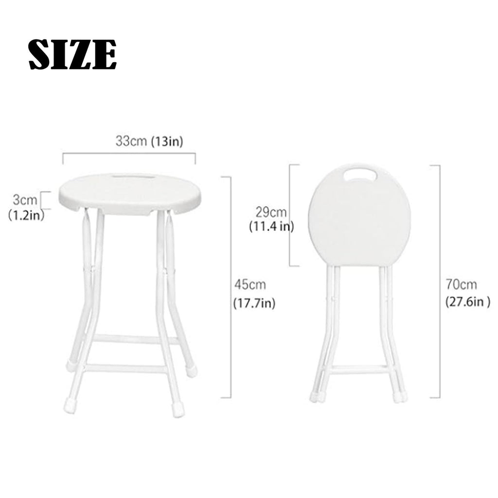 18in Black Backless Folding Chair with Steel Frame Legs S761367