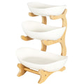 3-Tier Oval Fruit Basket with Bamboo Stand R10242