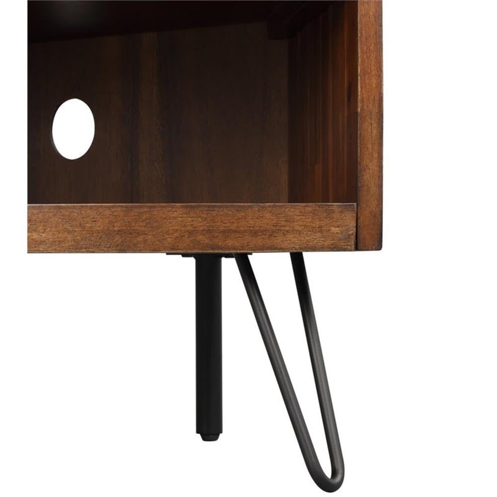 Brown Acacia Wood Corner Media Stand W640