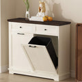 Double Tilt Out Trash Cabinet, Antique White D415200