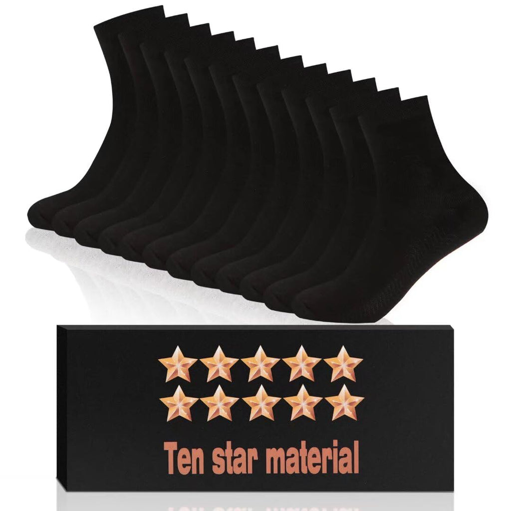 Bamboo Low Quarter Thin Ankle Socks 6 Pairs D643