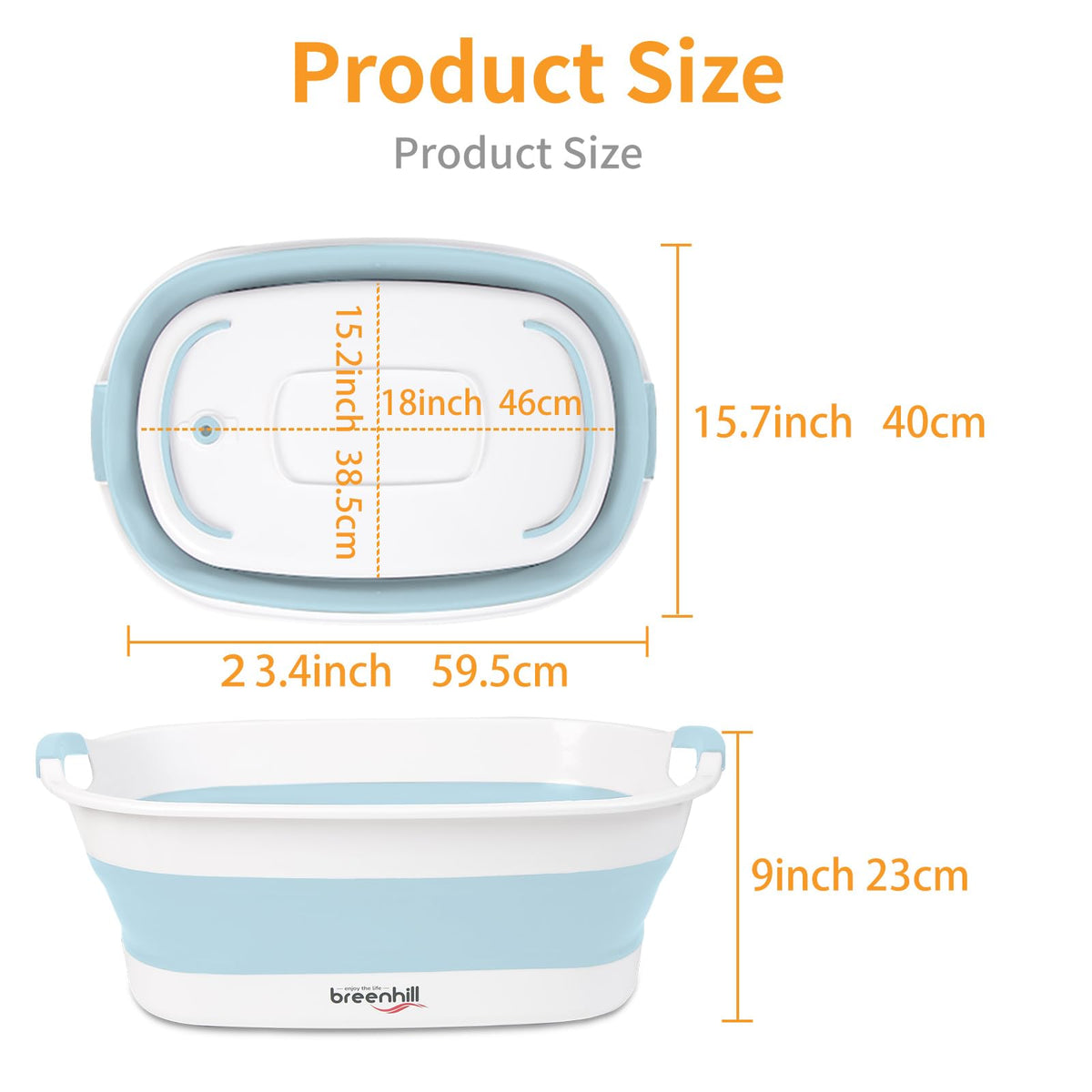 Collapsible Dog Bath Tub with Drain Plug D33623