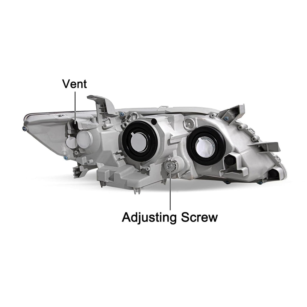 Headlights Assembly Pair Chrome Housing Amber Reflector P905