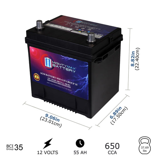 12V 55Ah AGM Replacement Battery X6457