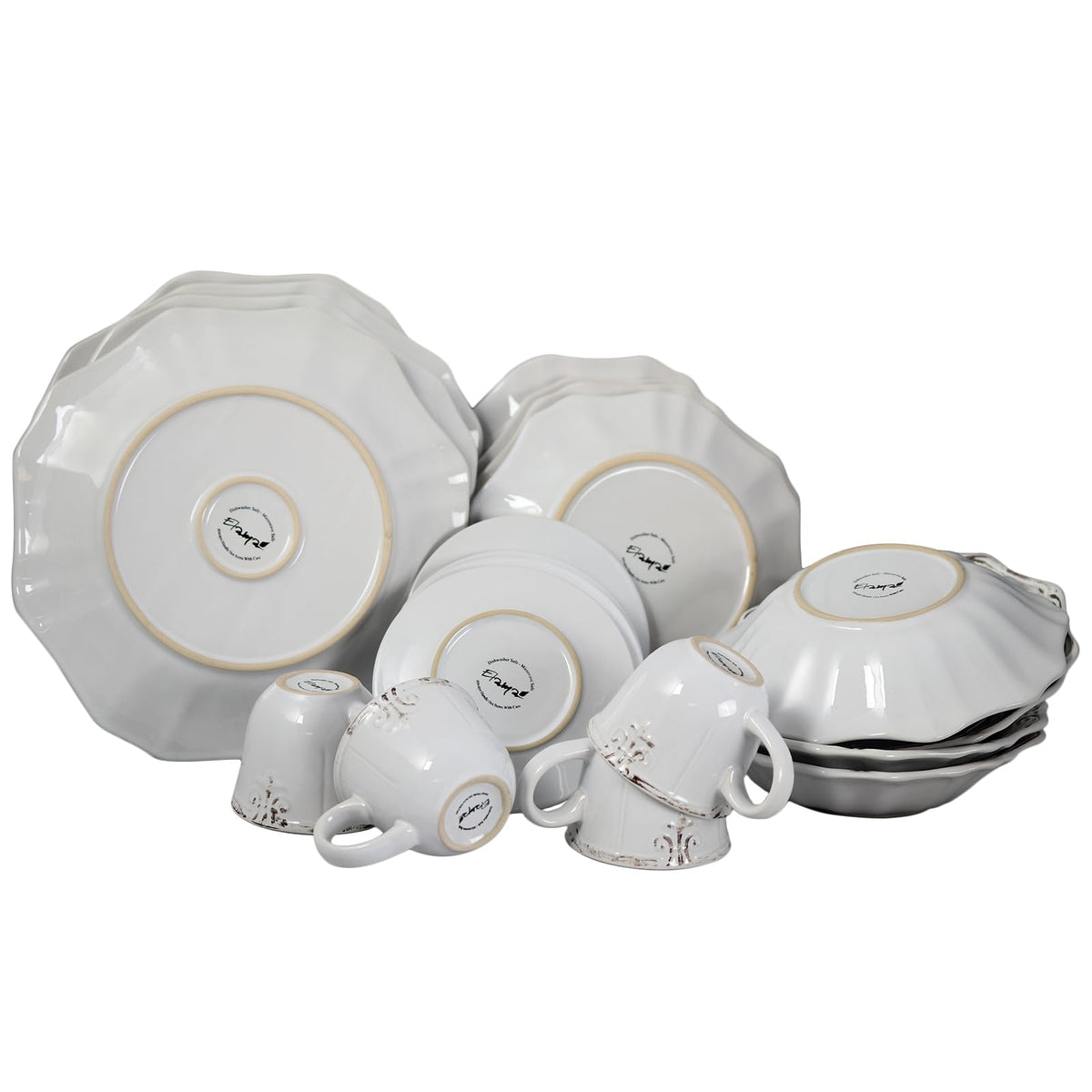 White 20-Piece Dinnerware Set O303622