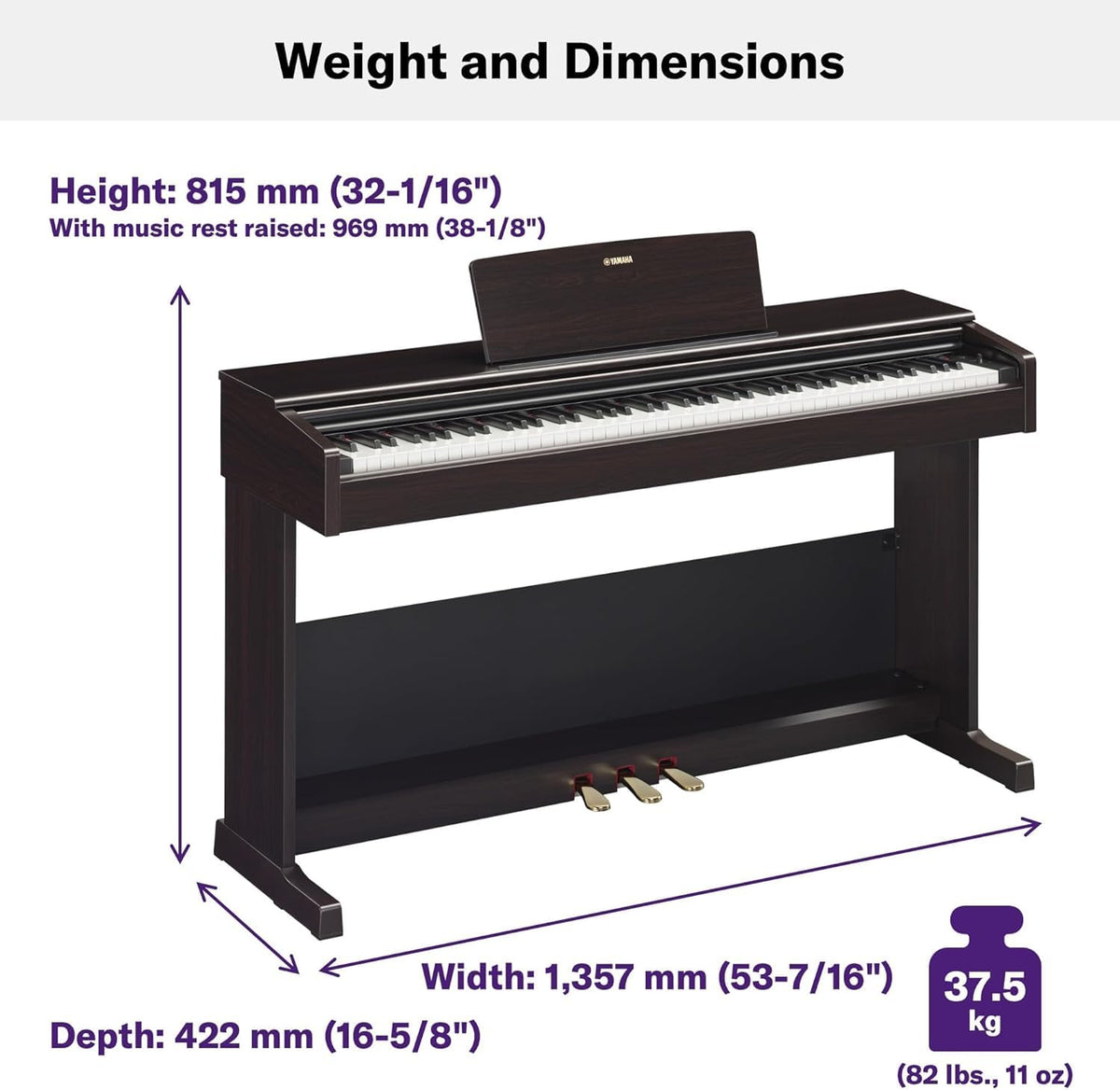 88-Key Weighted Action Upright Digital Piano with Bench U345428