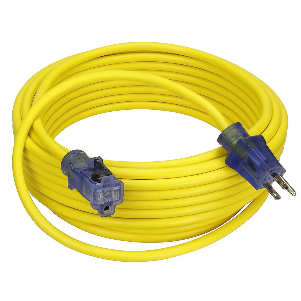 50ft Yellow Outdoor Extension Cord & Cord Storage Reel V36541