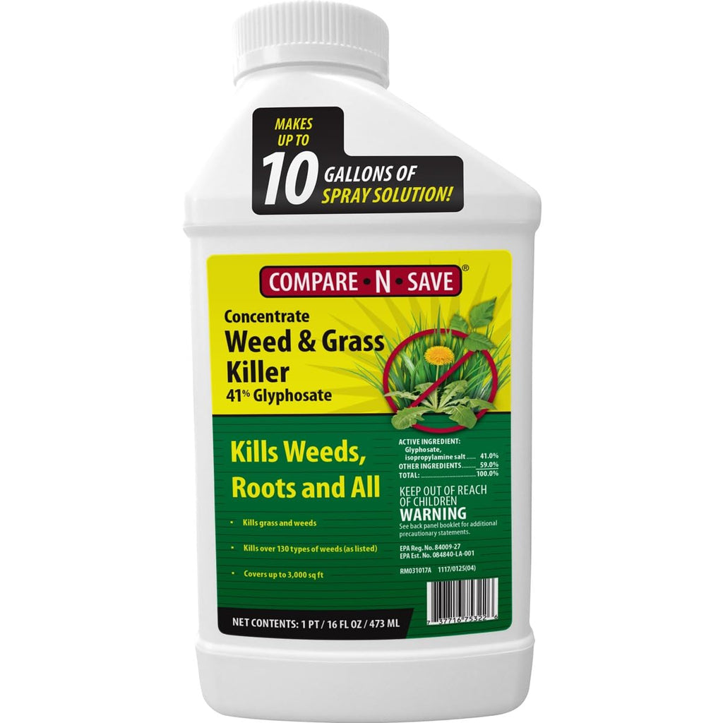 Glyphosate Concentrate Grass & Weed Killer Herbicide, 16-ounce I107