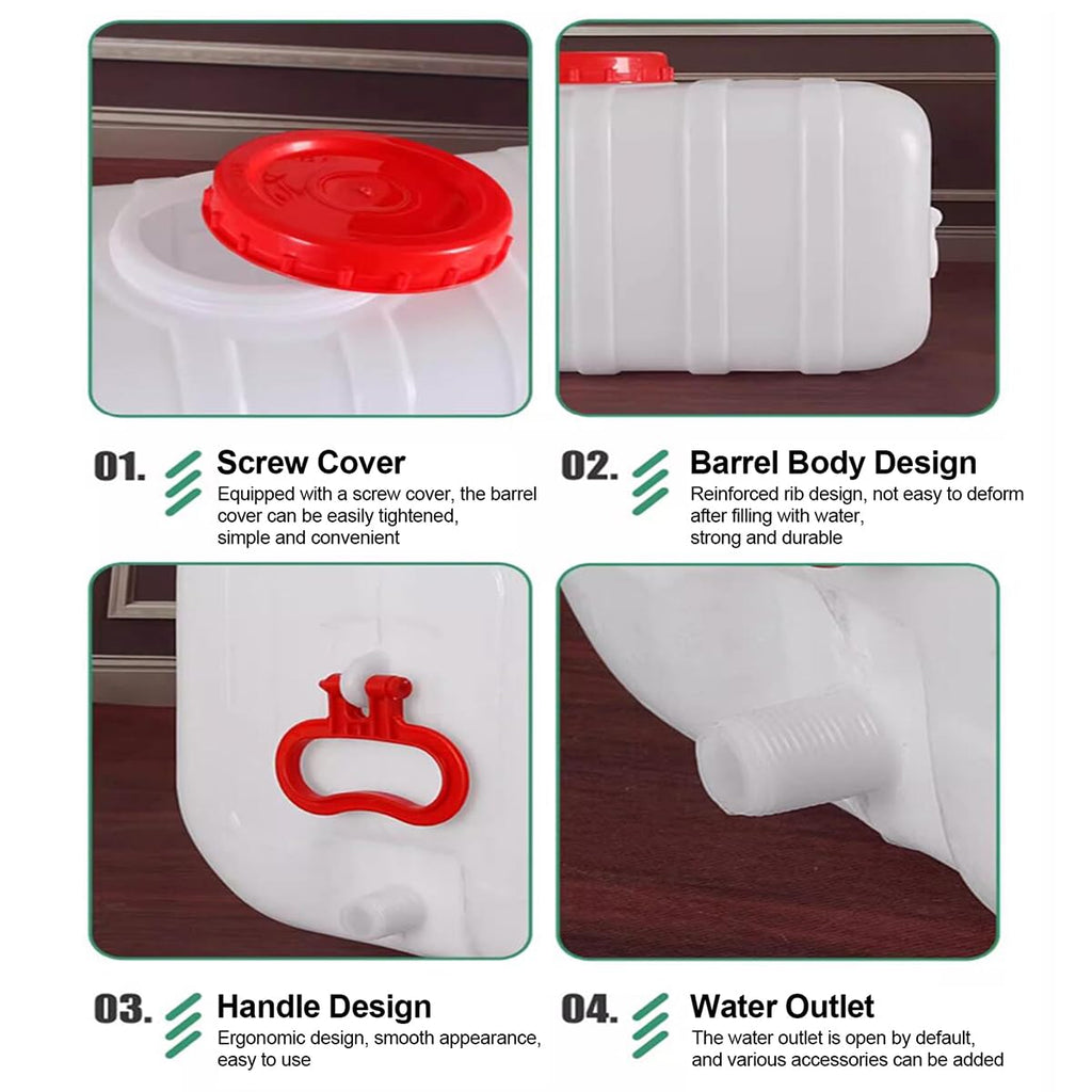 Plastic Water Tank 25L Food-Grade Rectangular with Faucet B11293