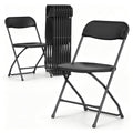 10 Pack Lightweight Stackable Plastic Folding Chairs with Steel Frame C44896