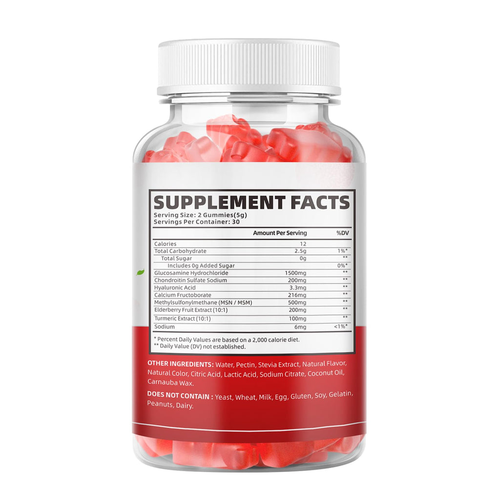 Sugar Free Glucosamine Chondroitin MSM Gummies 60 Count M6684