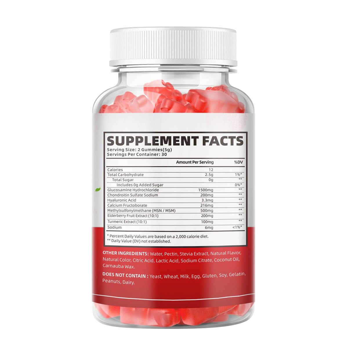 Sugar Free Glucosamine Chondroitin MSM Gummies 60 Count M6684