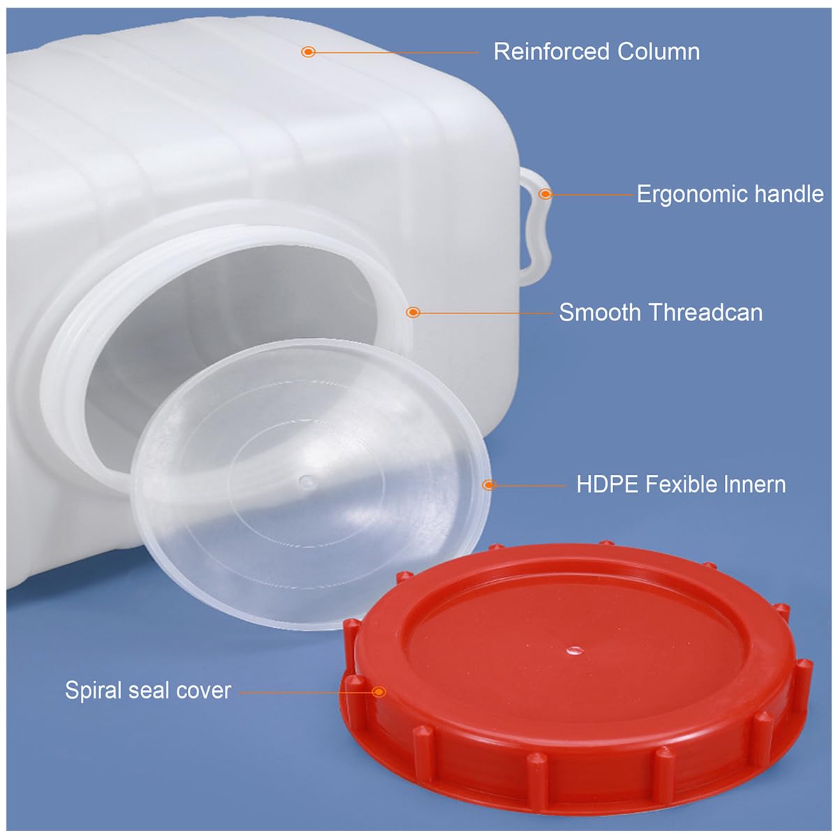 Plastic Water Tank 25L Food-Grade Rectangular with Faucet B11293