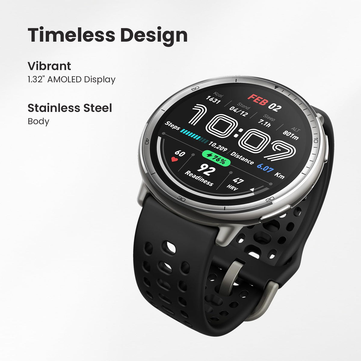 Smart Watch, 1.32" AMOLED Display, GPS A5763