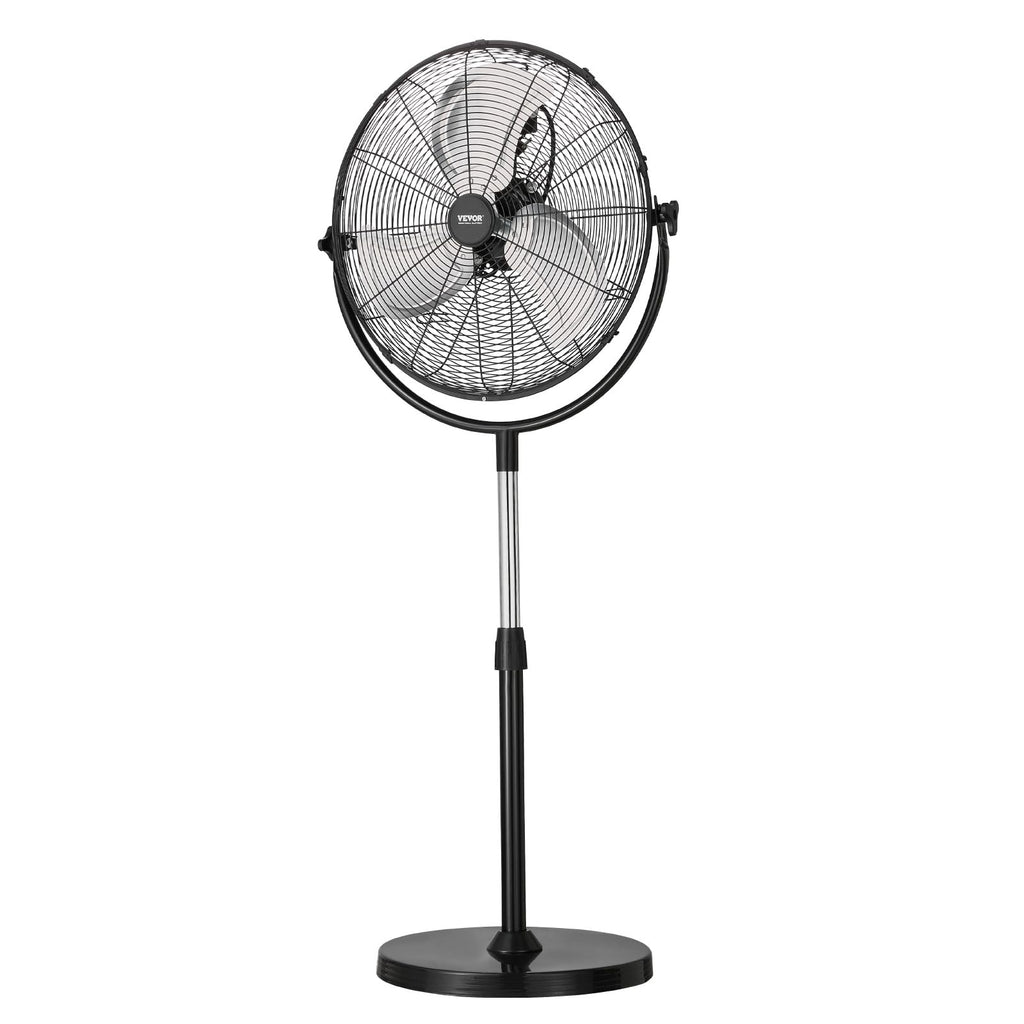 18 Inch Adjustable Height Standing Fan with 3 Speeds, Black T97150