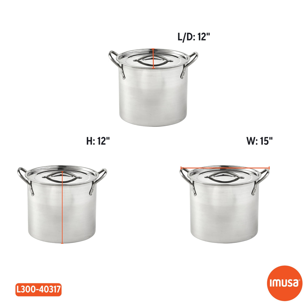 Stainless Steel 20-Quart Stock Pot D282