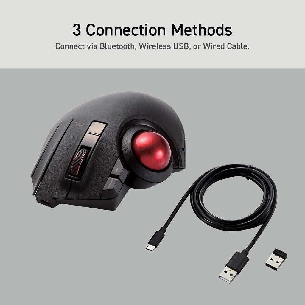 Wireless Ergonomic Thumb Control Trackball Mouse X71216