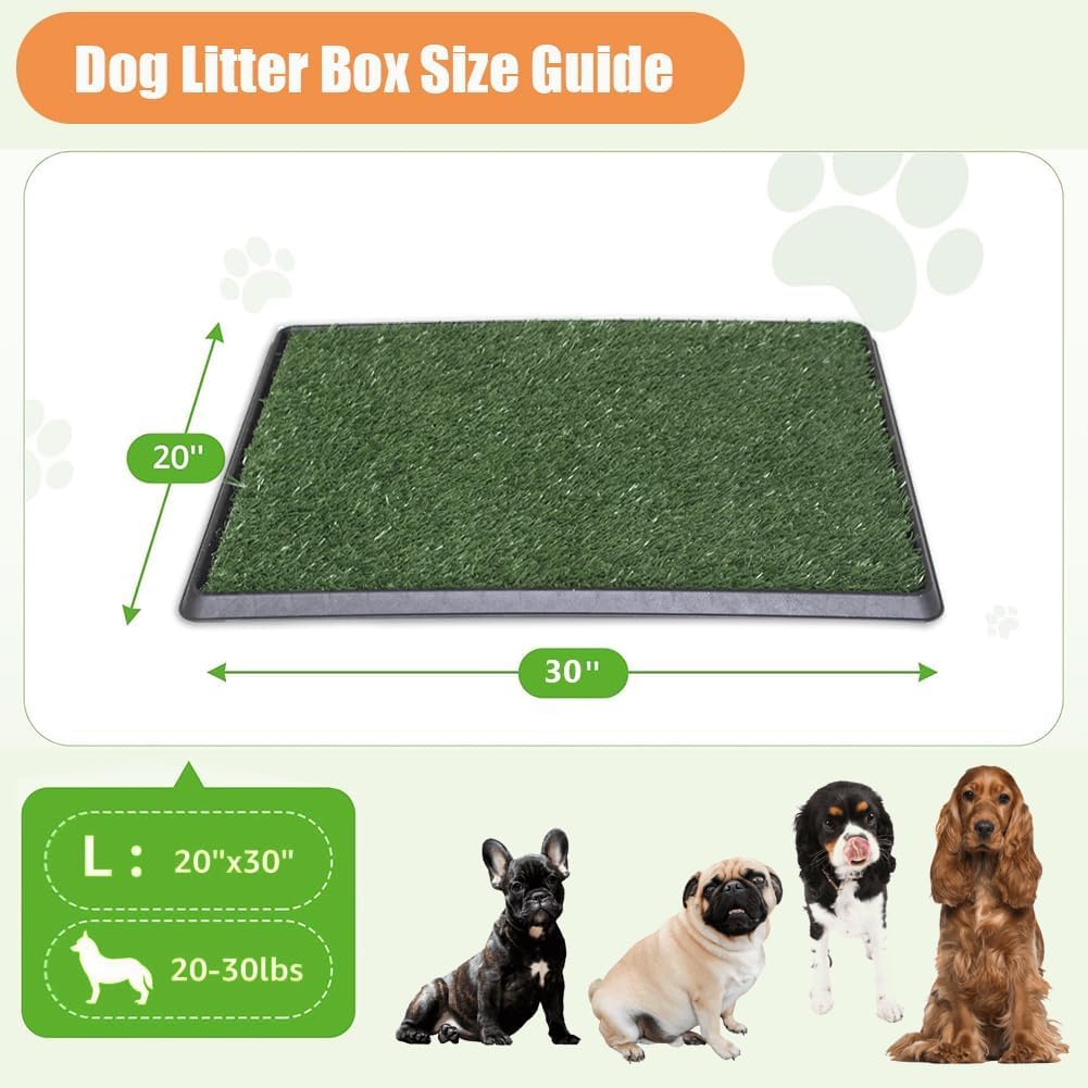 Reusable Pet Grass Potty with 2-Pack Replaceable Artificial Grass C579