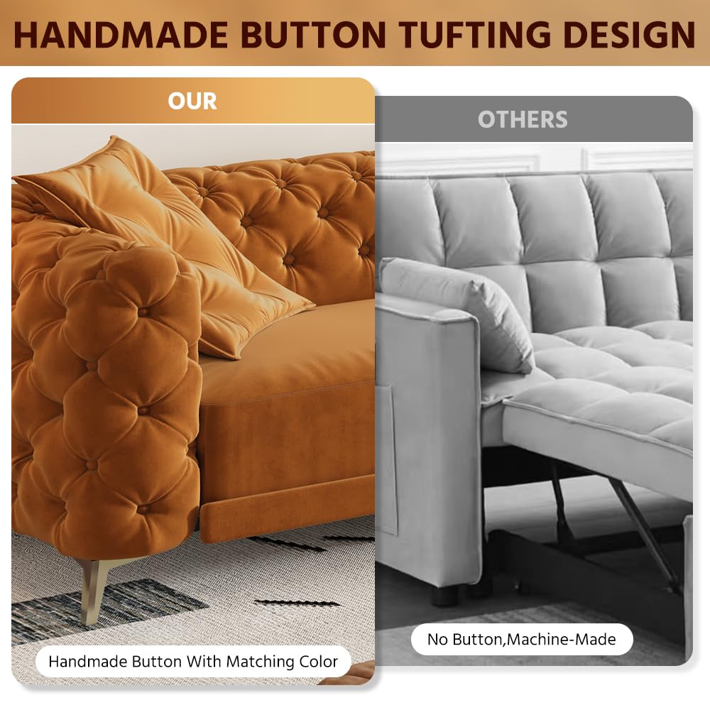 King 3 in 1 Convertible Sleeper Sofa with Ottoman P942730