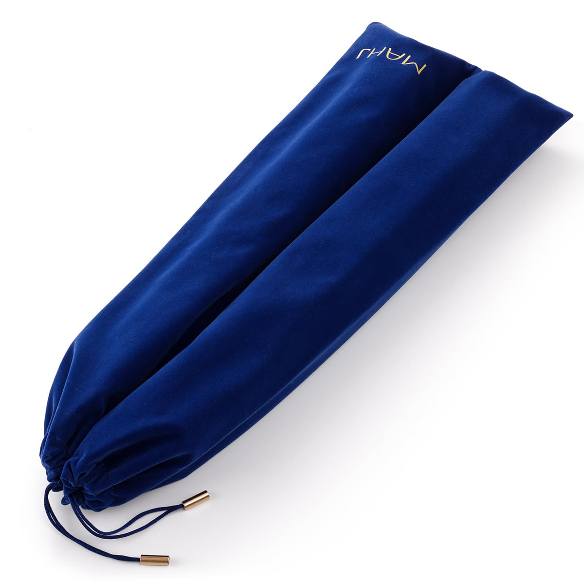 Blue Velvet Drawstring Storage Bag with 2 Compartments H5621