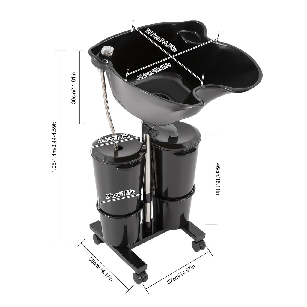 Electric Portable Shampoo Bowl with 2 Buckets V969