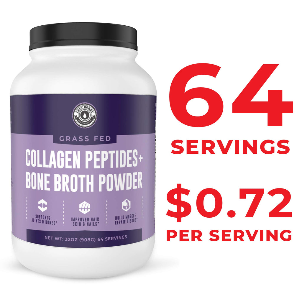 Collagen Bone Broth Powder, Unflavored, 2lb P15956
