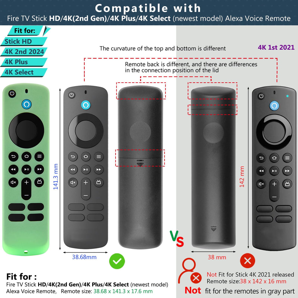 Remote Cover Case 2pcs Silicone Sleeve with Wrist Strap J82353