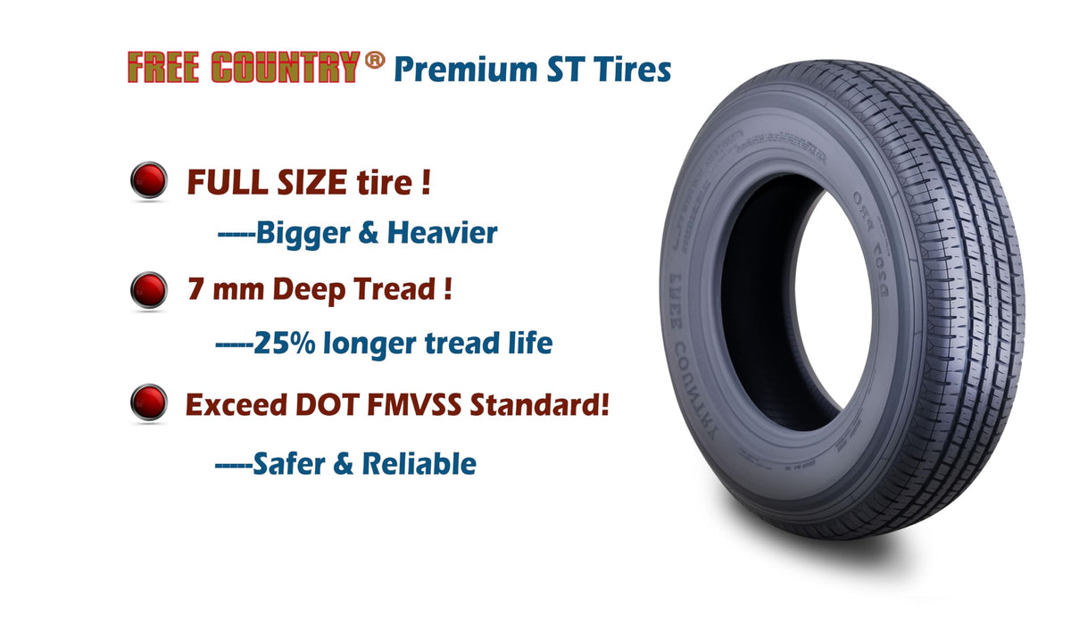 ST205/75R15 Trailer Tires Set of 4 A347
