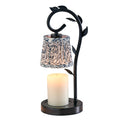 Black & White Printed Shade Dimmable Candle Warmer Lamp W64347