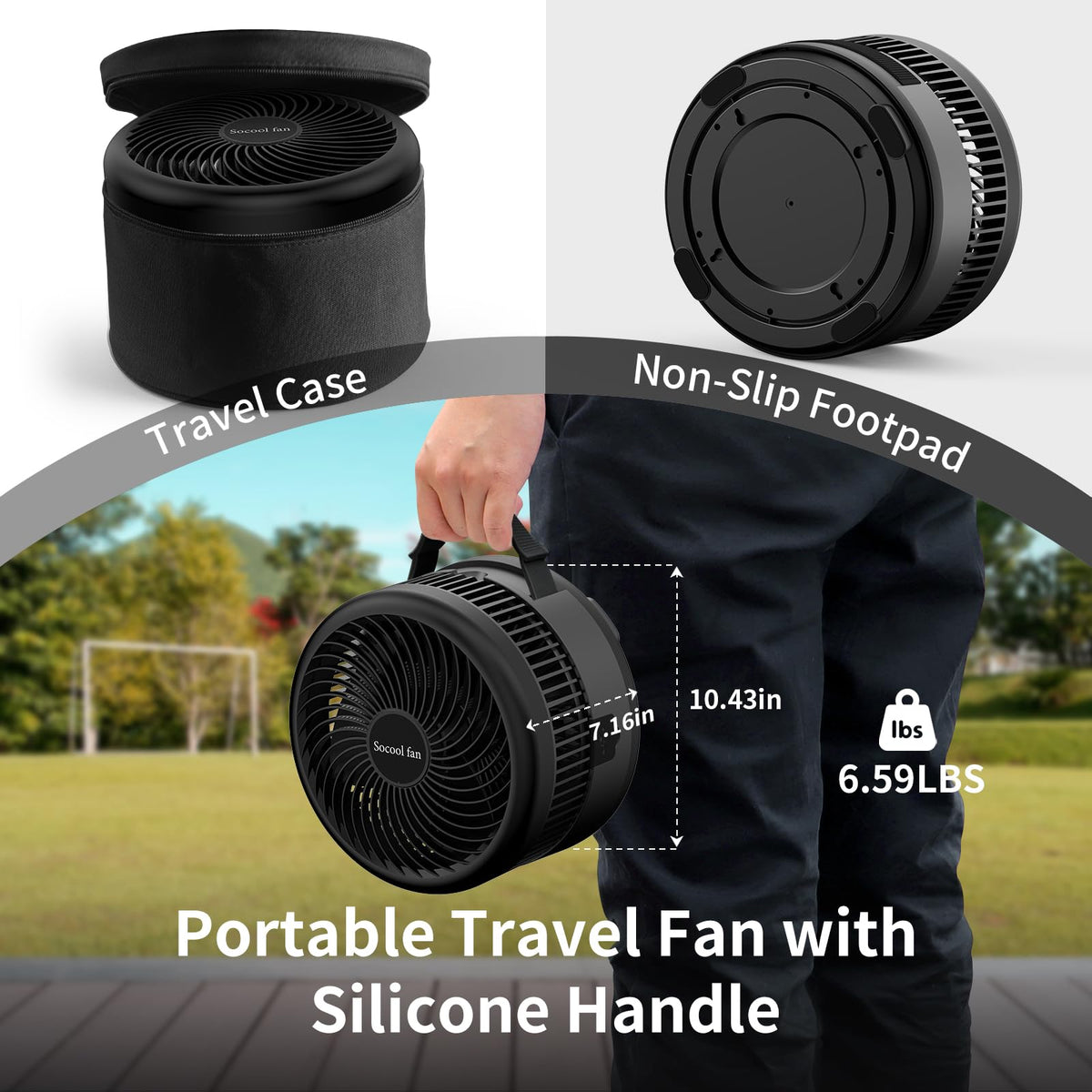 40000mAh Rechargeable Portable Fan with 8 Speed F5203