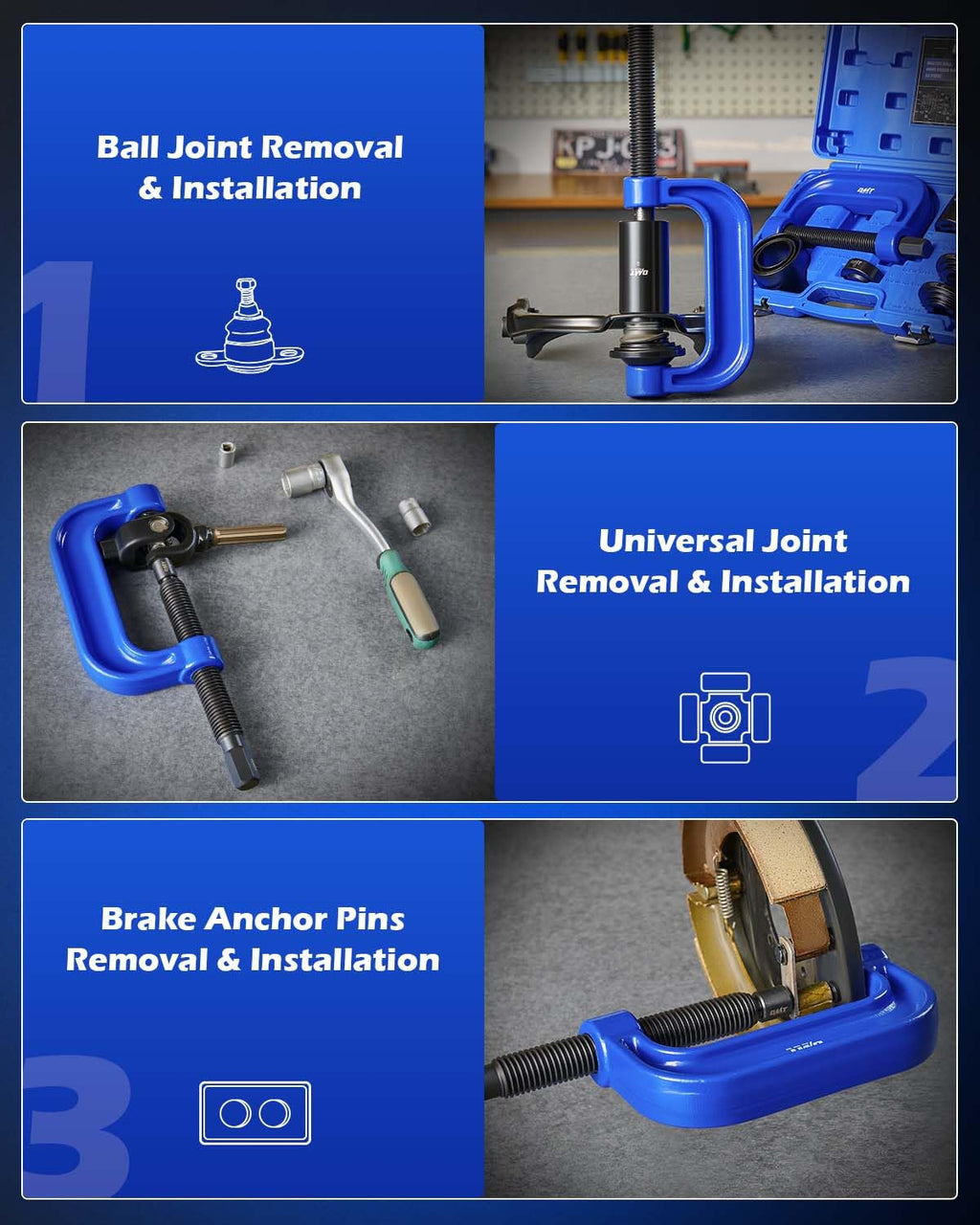 Ball Joint Press Kit with 4x4 Adapters F4279