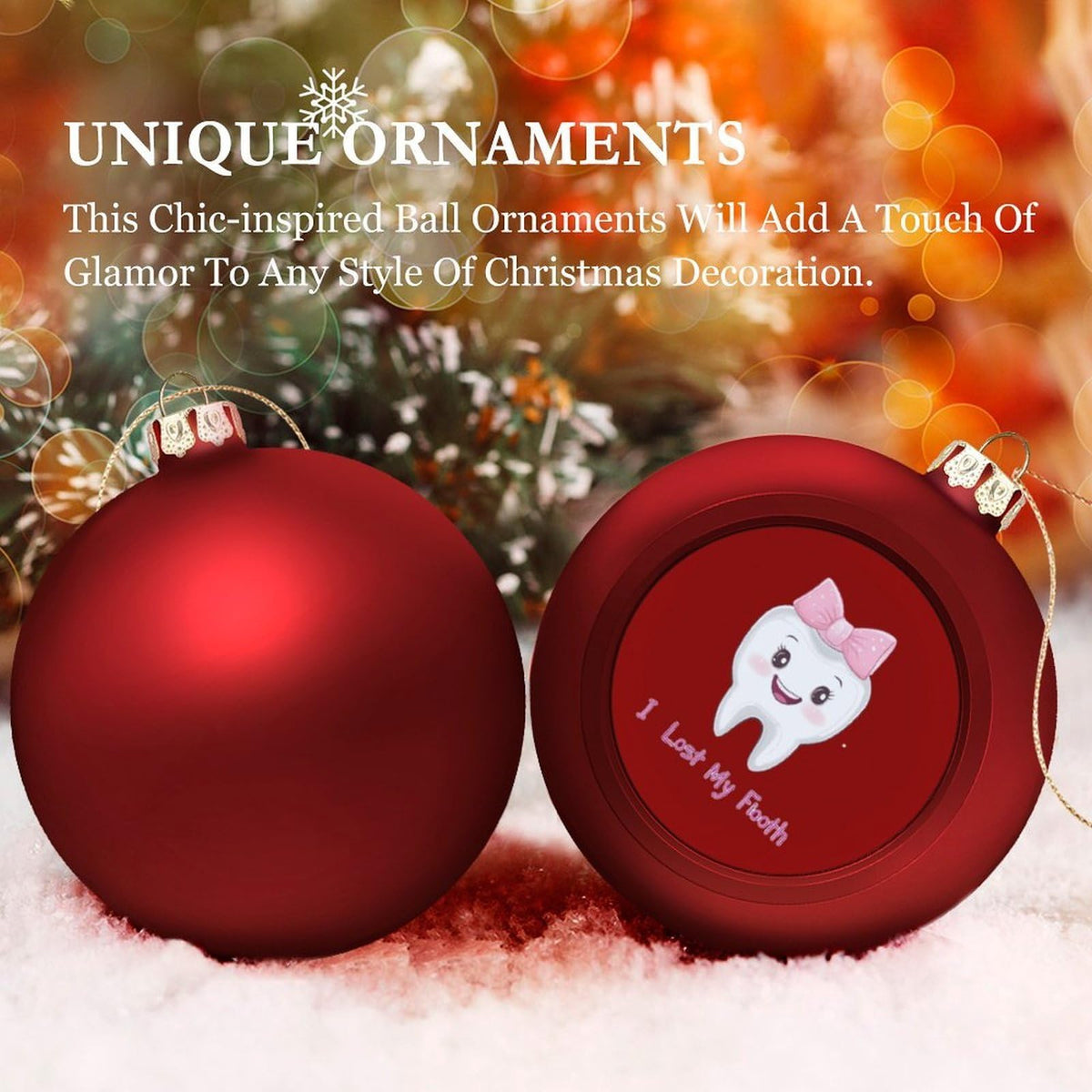 Christmas Balls Ornaments 4PCS Y701