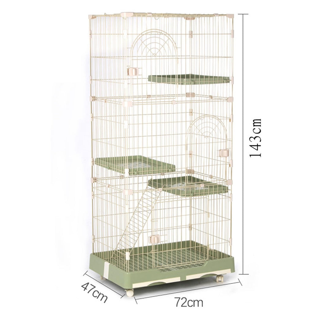 Foldable 4 Tier Detachable Cat Cage with Hammock B161