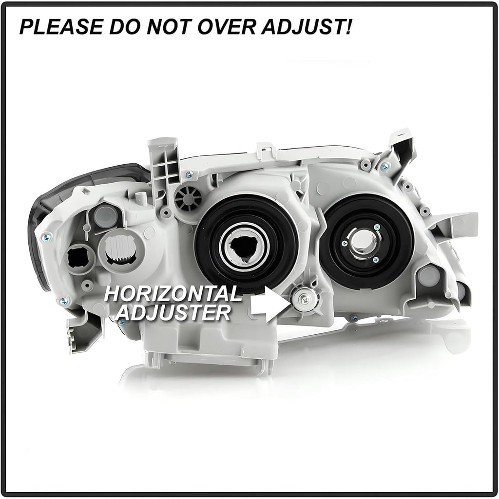 Headlights Assembly Pair Chrome Housing Amber Reflector P905