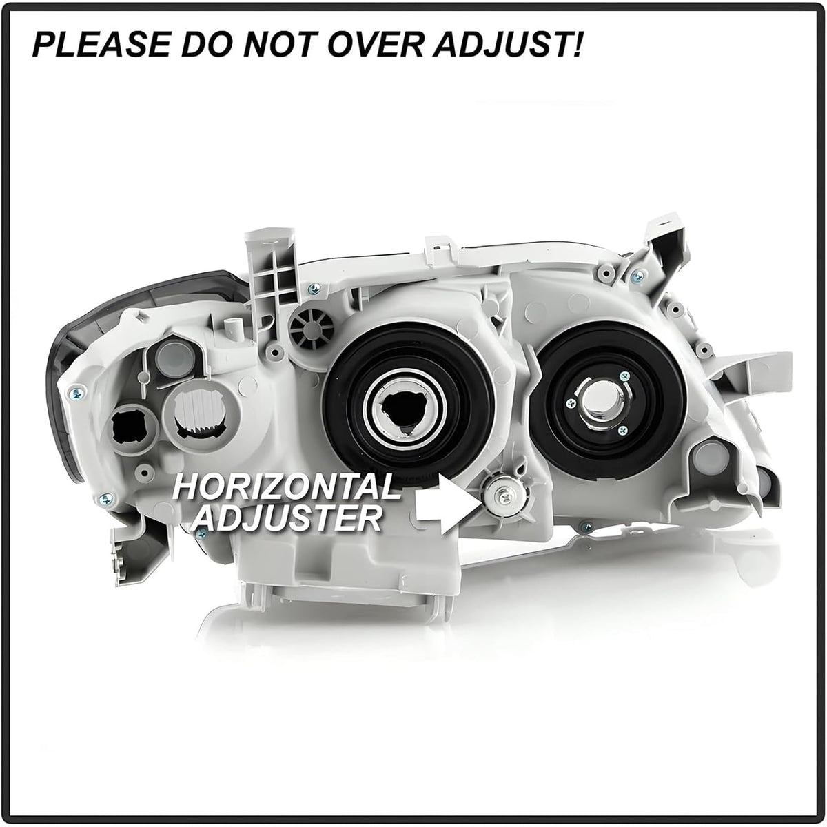 Headlights Assembly Pair Chrome Housing Amber Reflector P905