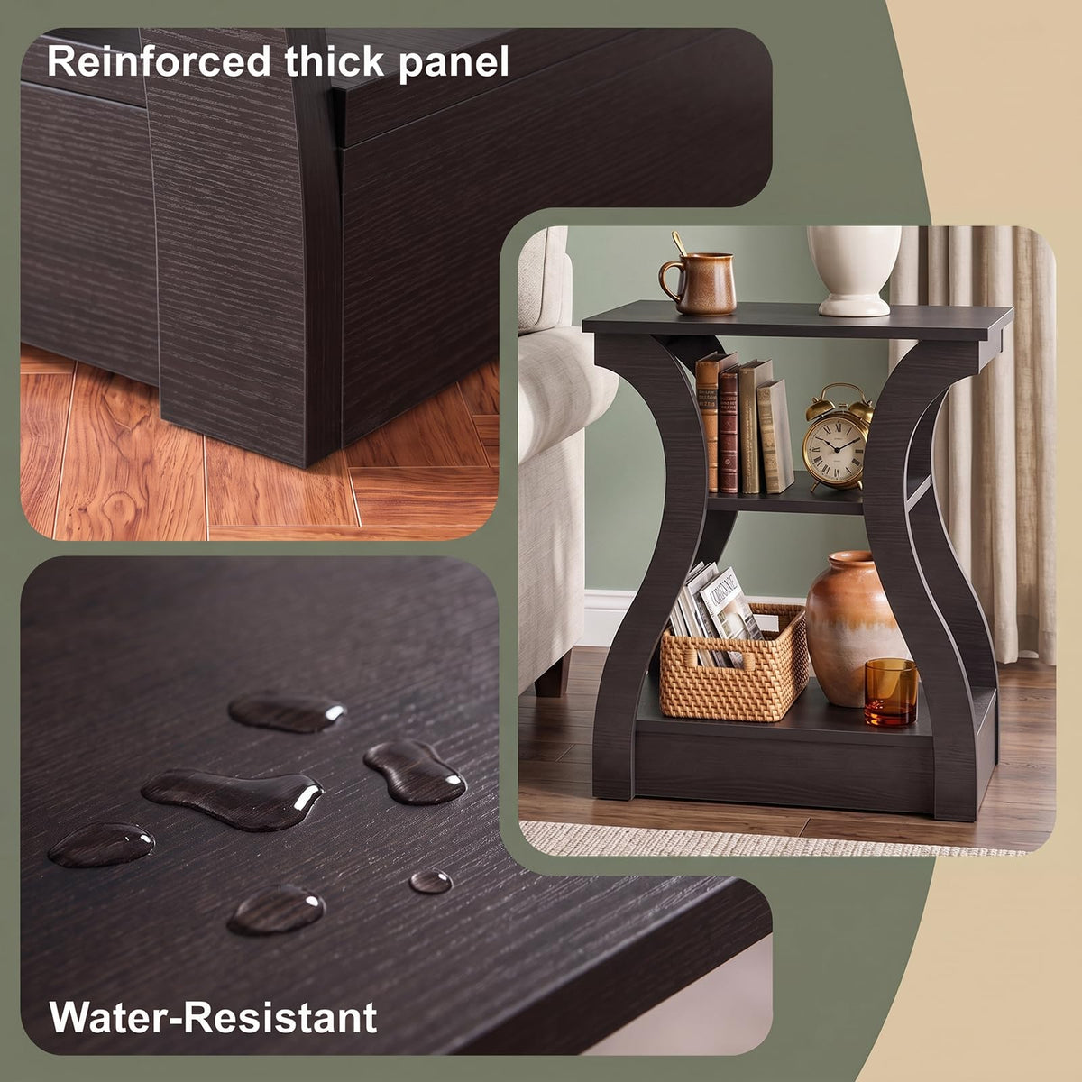 Brown End Tables Set of 2 Q945
