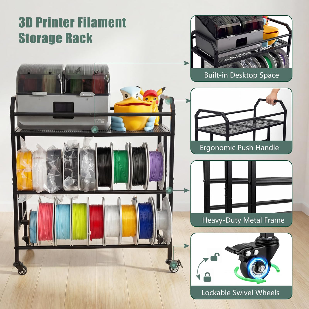 Filament Storage Rack with Wheels H80820