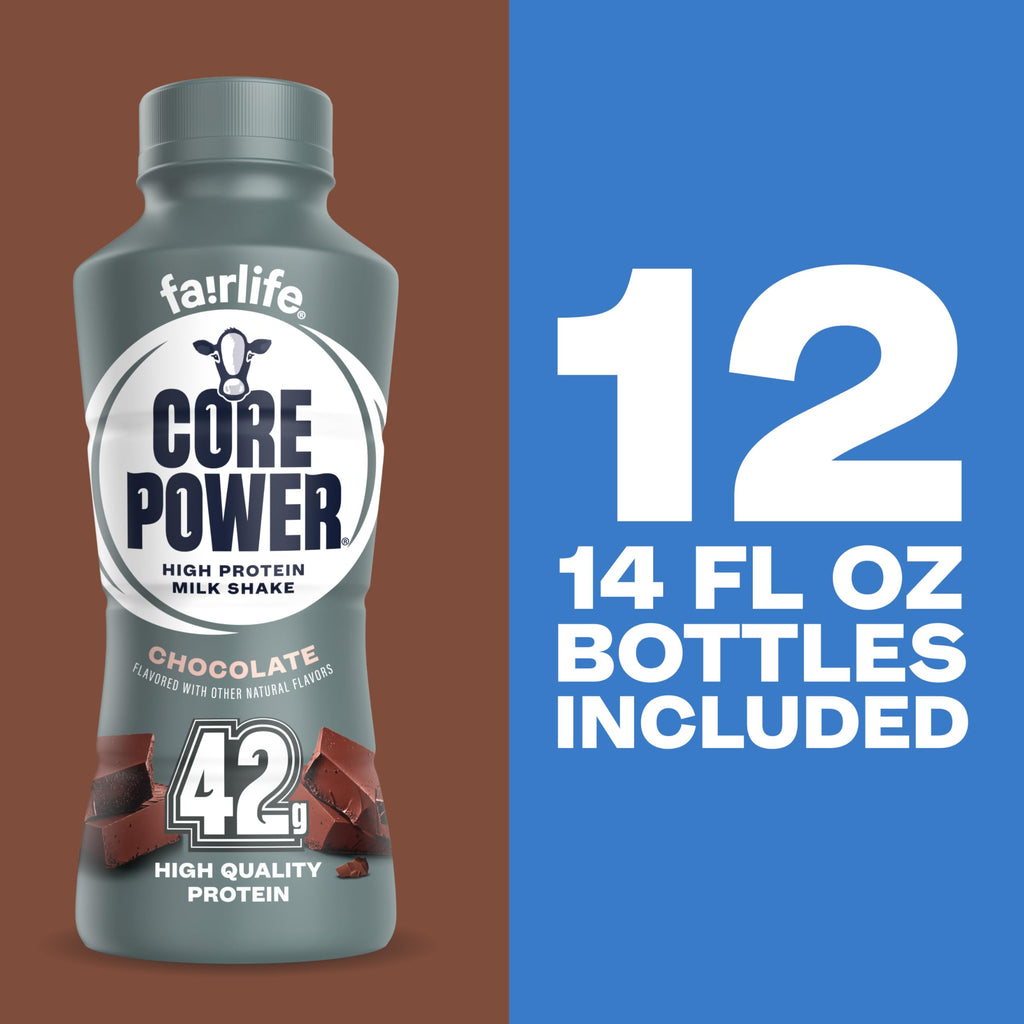 Chocolate High Protein Shake 42g 14oz 12 Pack E993