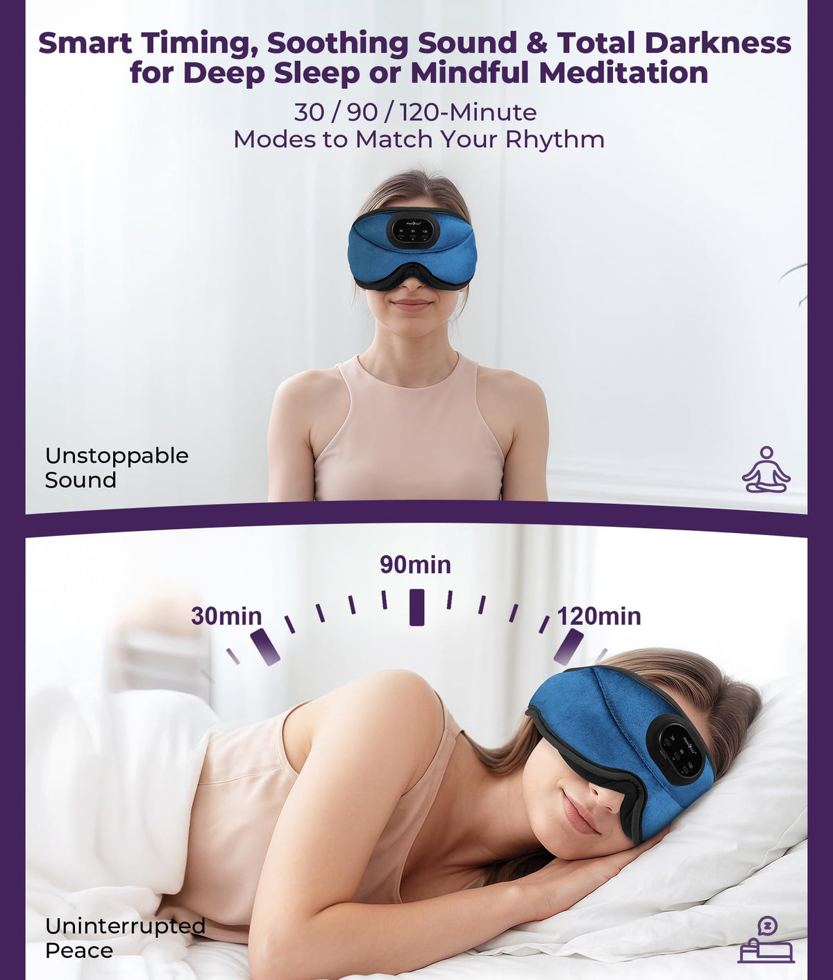 Sleep Headphones Bluetooth with 3D Eye Mask P728