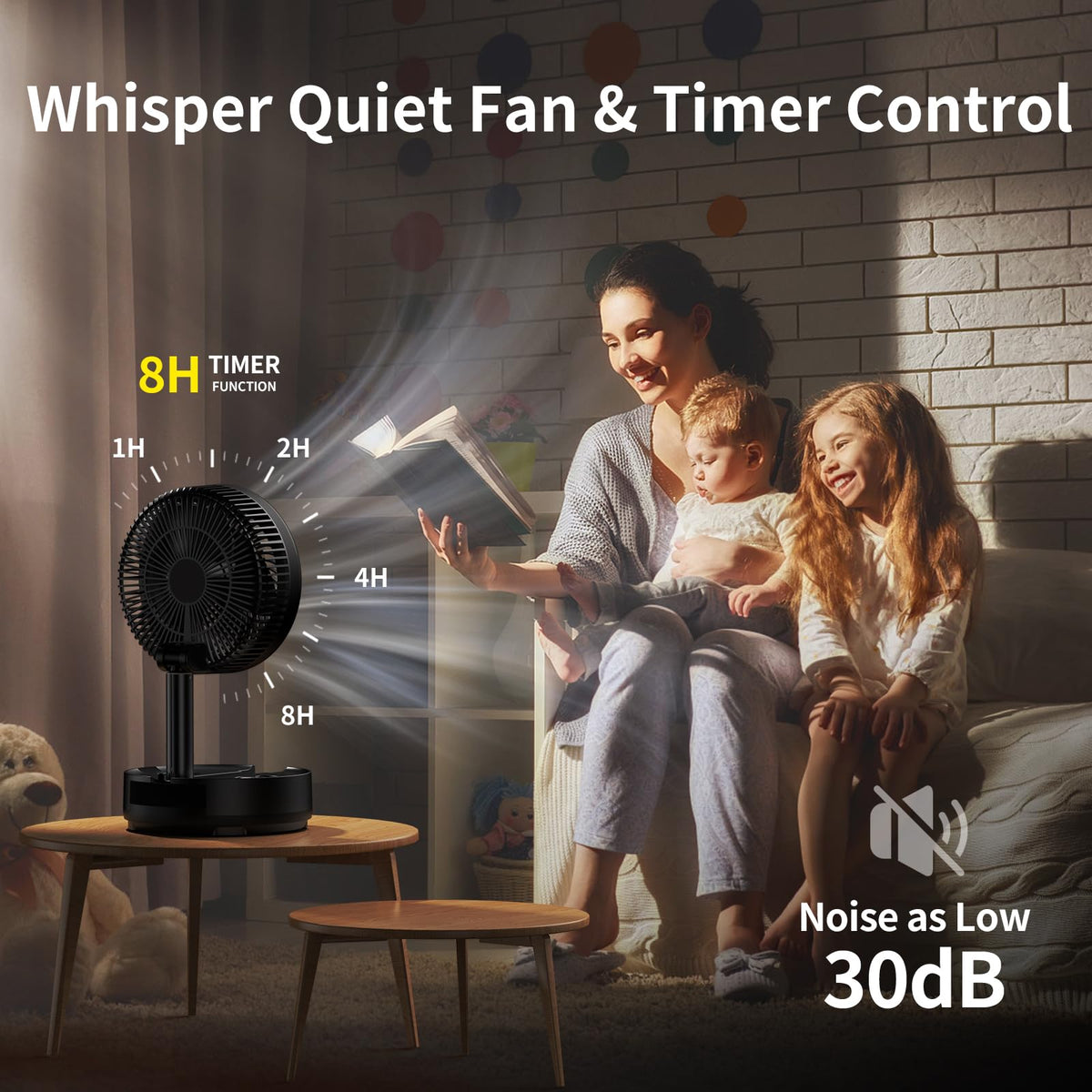 40000mAh Rechargeable Portable Fan with 8 Speed F5203
