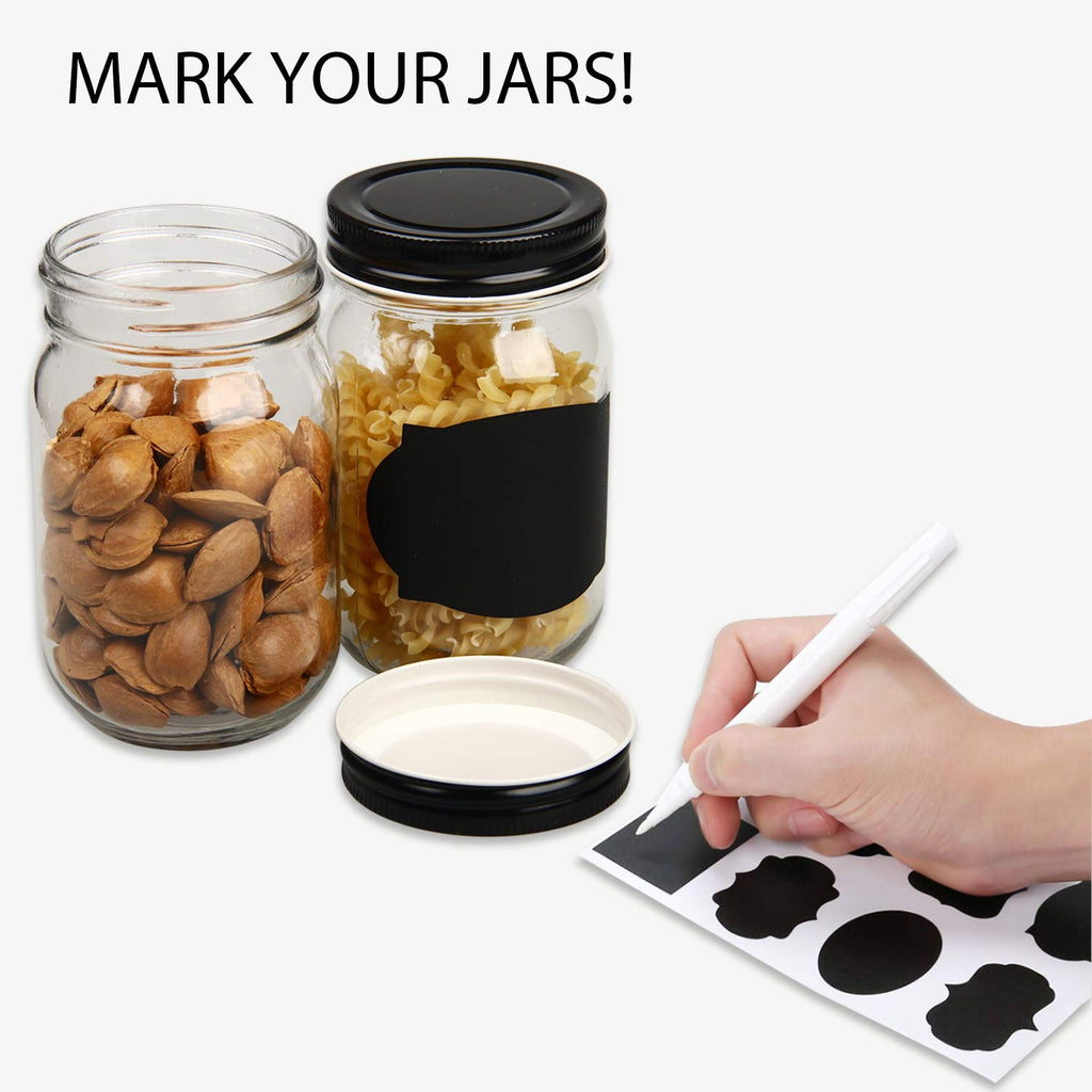 20 Pack Glass Jars With Lids 12 oz F3285