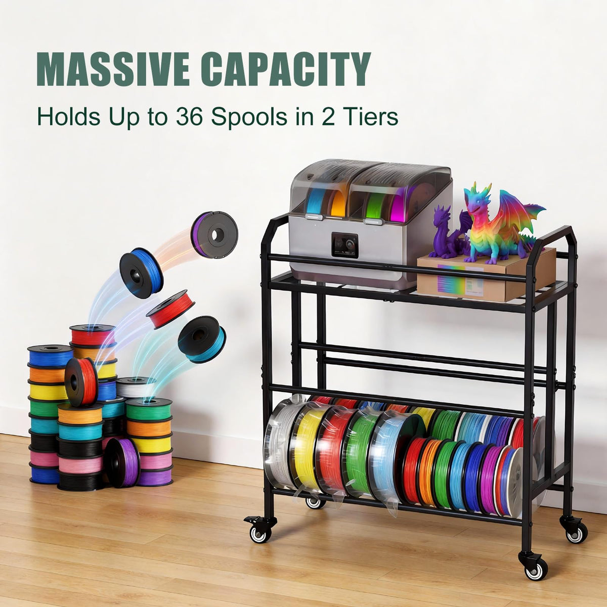 Filament Storage Rack with Wheels H80820