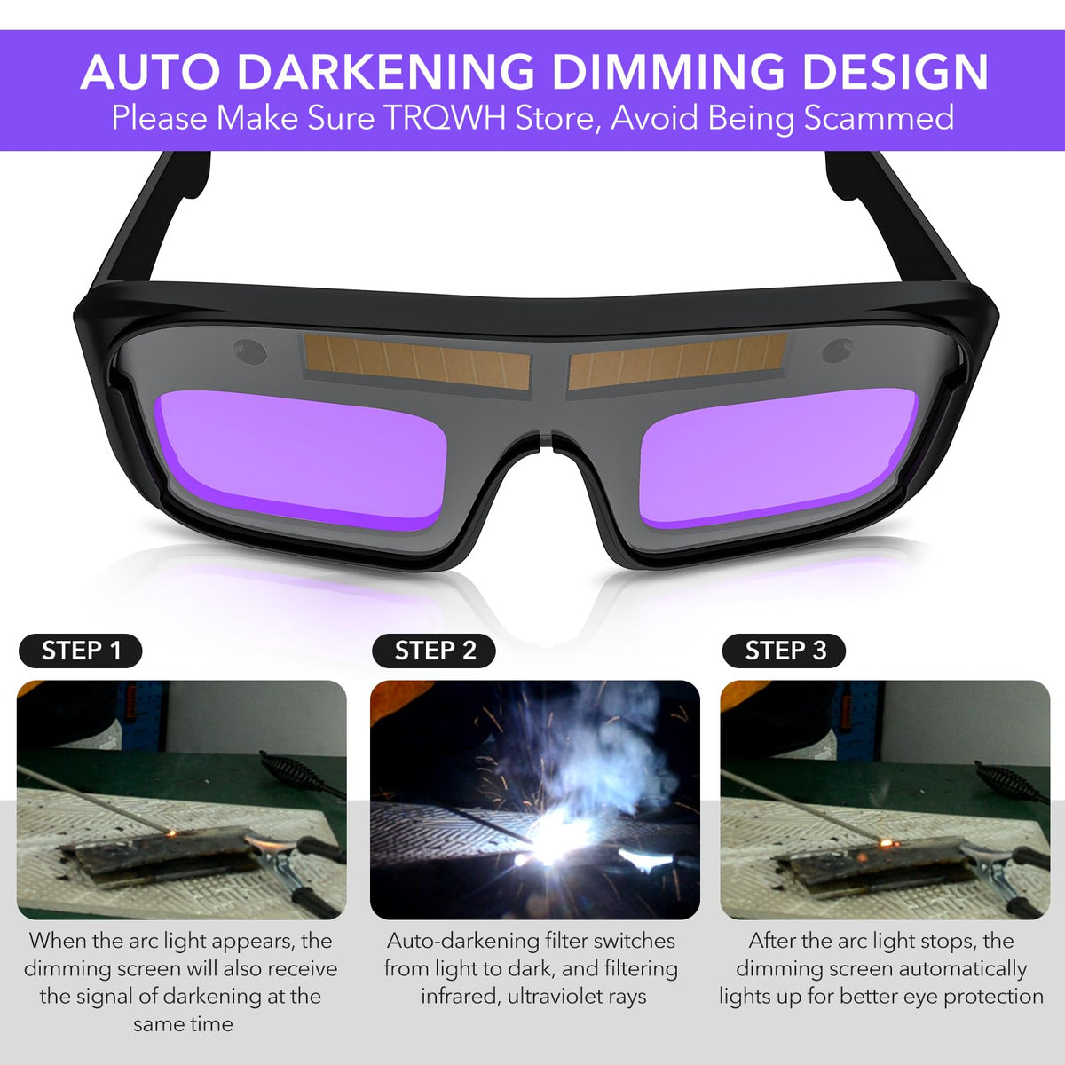 Auto Darkening Welding Glasses C386