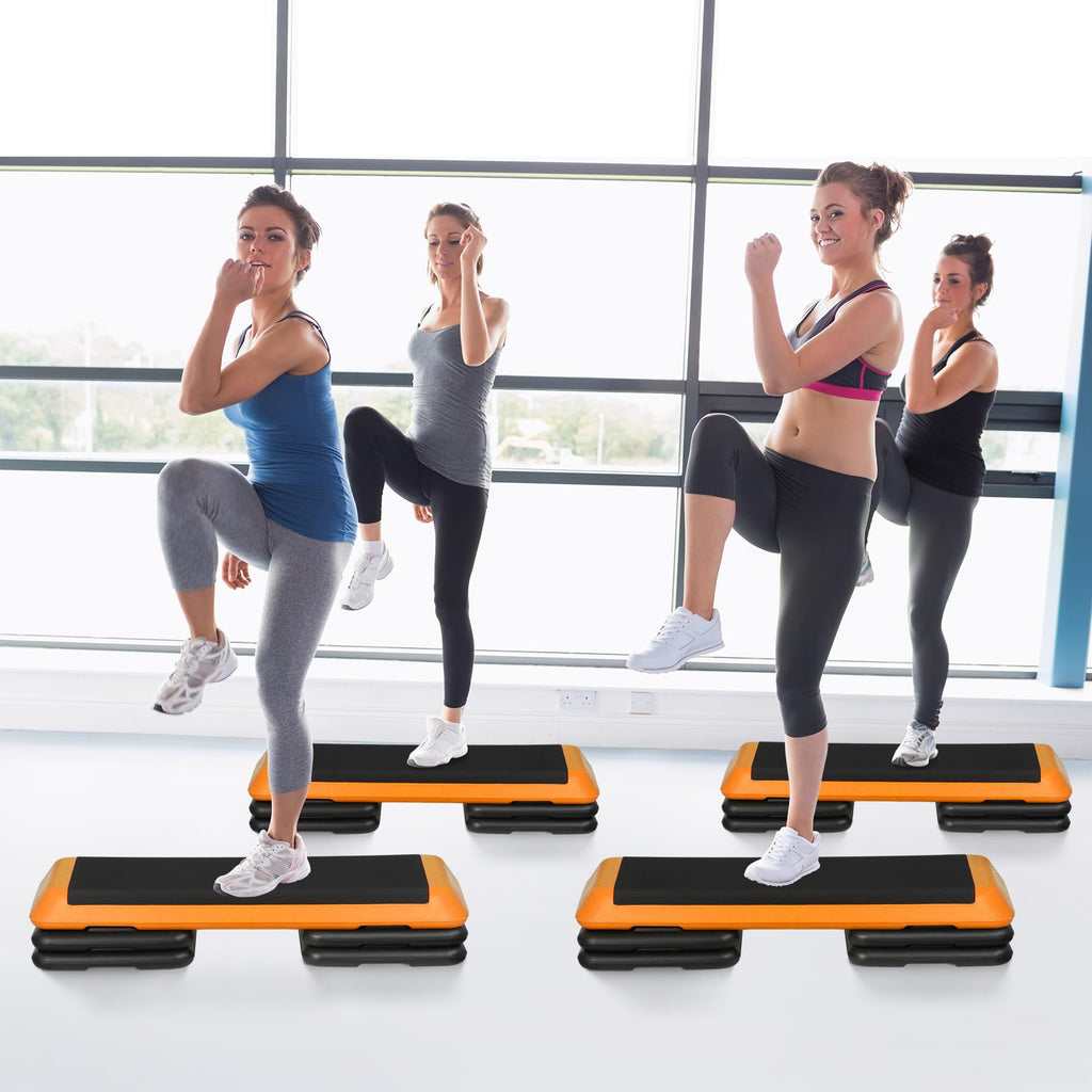 43'' Adjustable Aerobic Step Platform with 4 Stackable Risers N644984