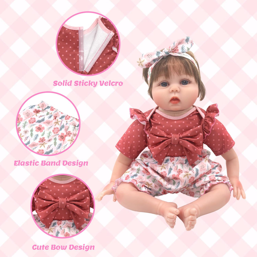 20-22 Inch Reborn Baby Doll Clothes & Accessories Set A12719