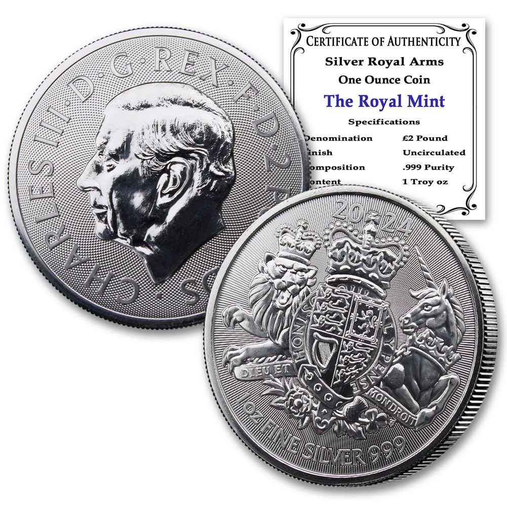1 oz Silver British Royal Arms Coin V597