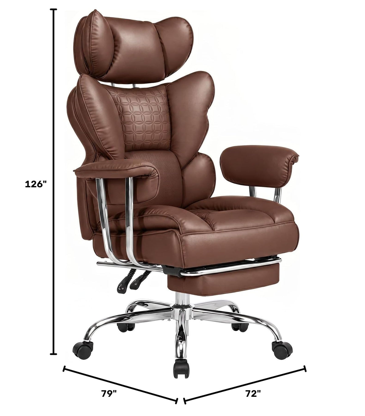 Big and Tall Home Office Desk Chair with Footrest M131573