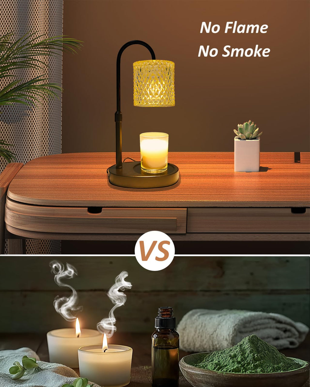 Candle Warmer Lamp with Timer Dimmable Height Adjustable B2556